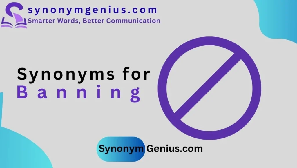 synonyms for banning