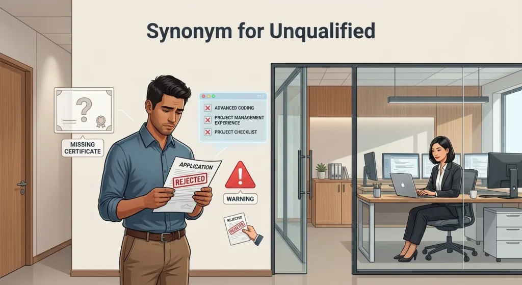 Synonyms for Unqualified