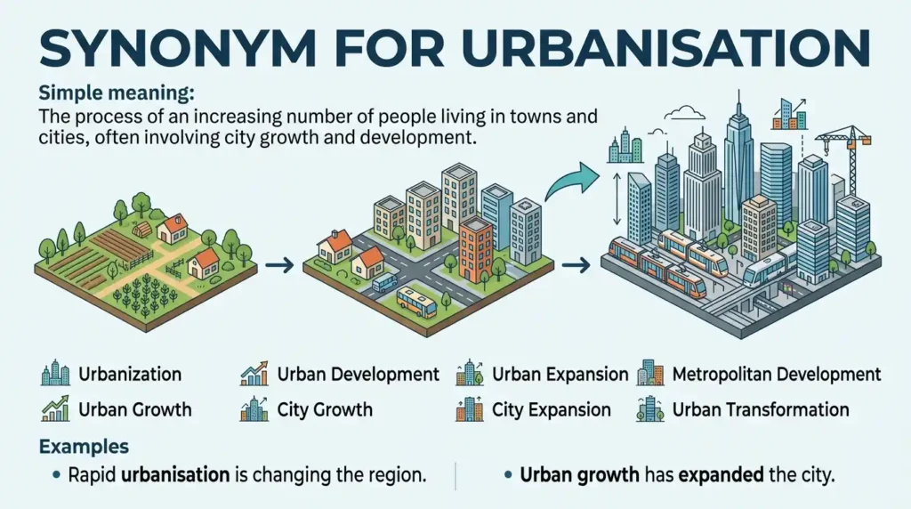 synonym for urbanisation