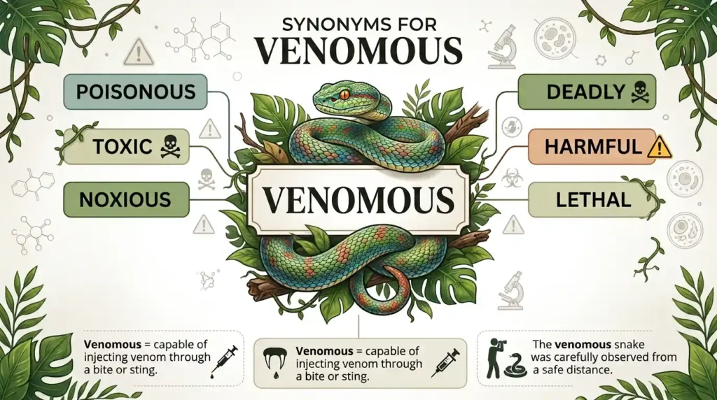 Synonyms for Venomous