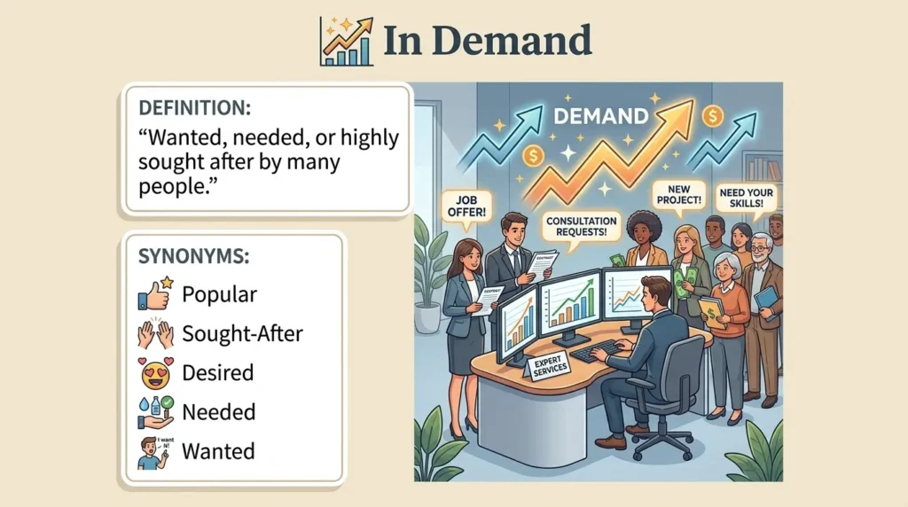 synonym for in demand