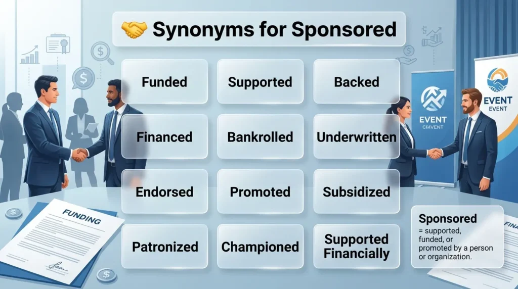 Synonyms for Sponsored