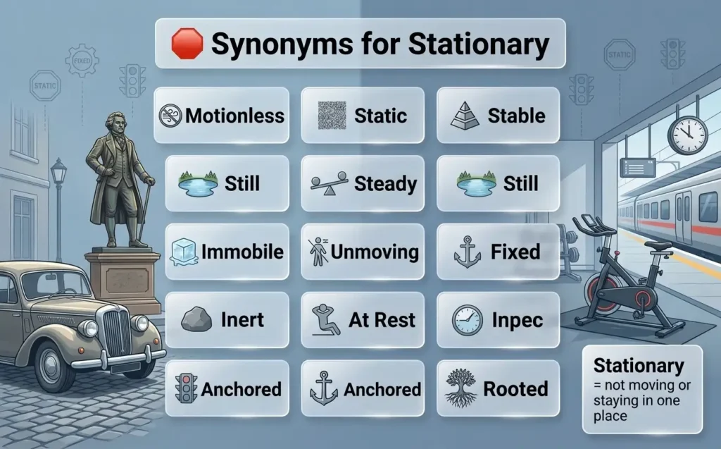 synonym for stationary