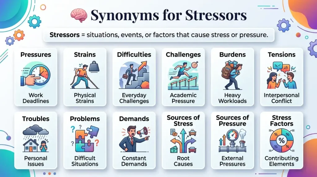 synonym for stressors