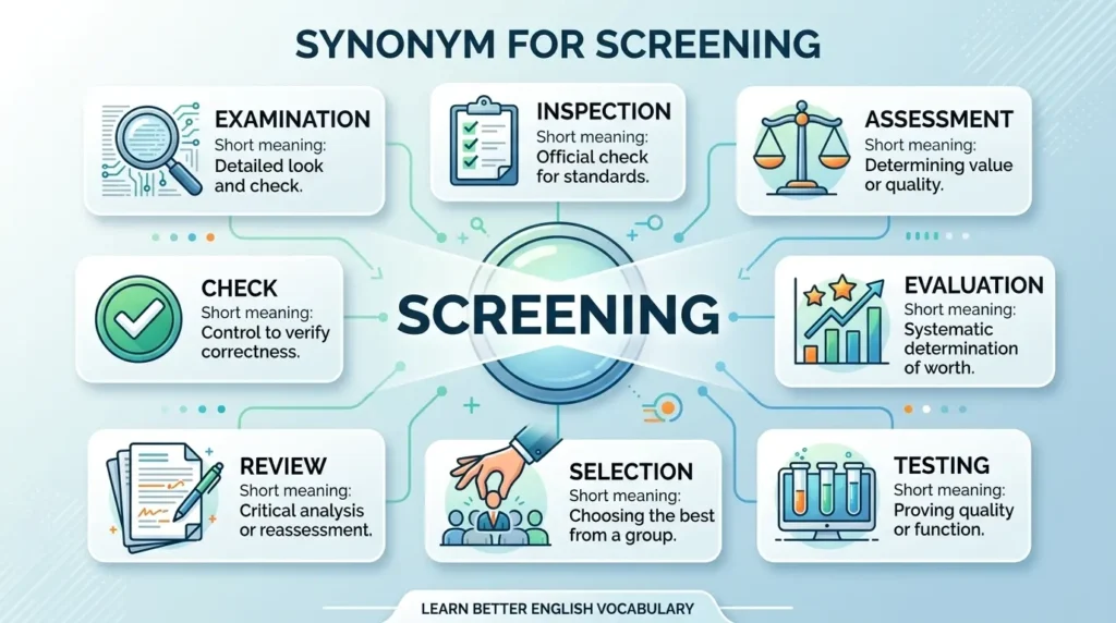Synonyms for Screening