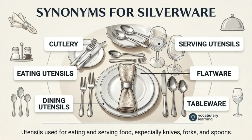 Synonyms for Silverware