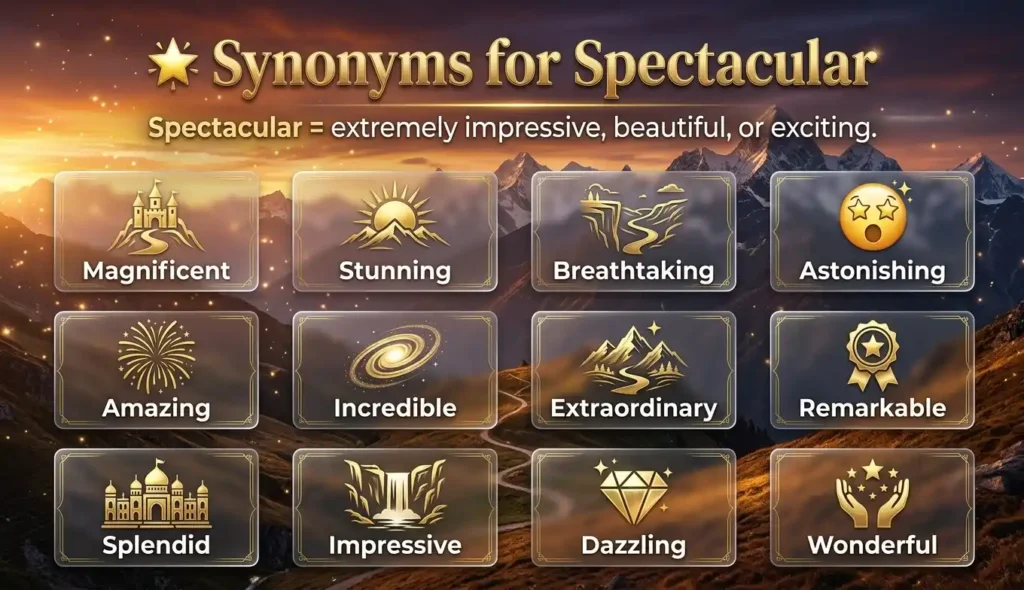 Synonyms for Spectacular