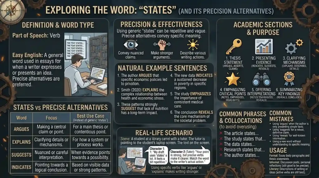 Synonyms for States in an Essay