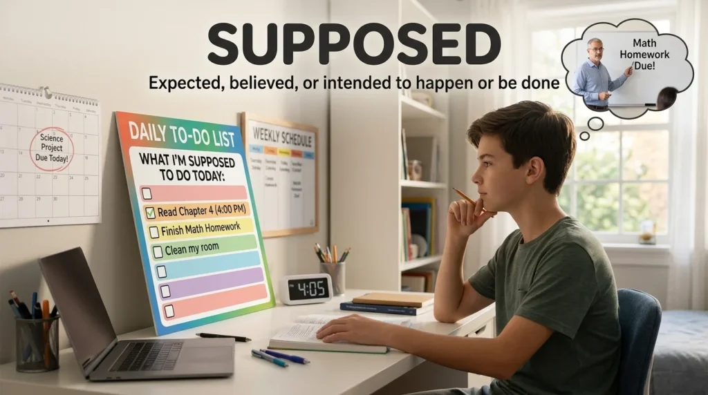 Synonyms for Supposed