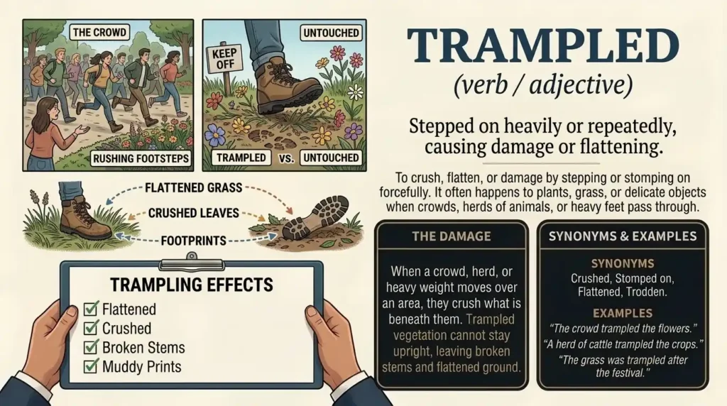 Synonyms for Trampled