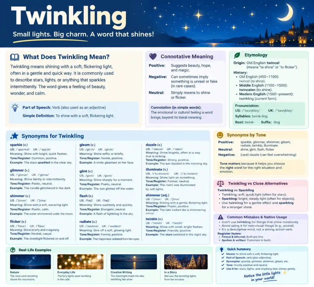 Synonyms for Twinkling