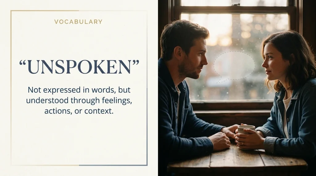 Synonyms for Unspoken