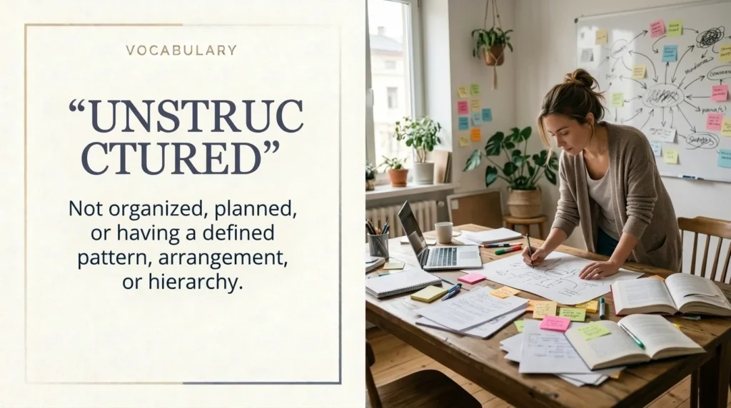 Synonyms for Unstructured